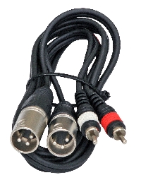 JBSYSTEMS 1,5m audio cable 2xRCA gold + 2x XLR male