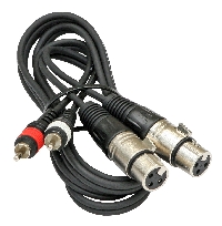 JBSYSTEMS 1,5m audio cable 2xRCA gold + 2xXLR female